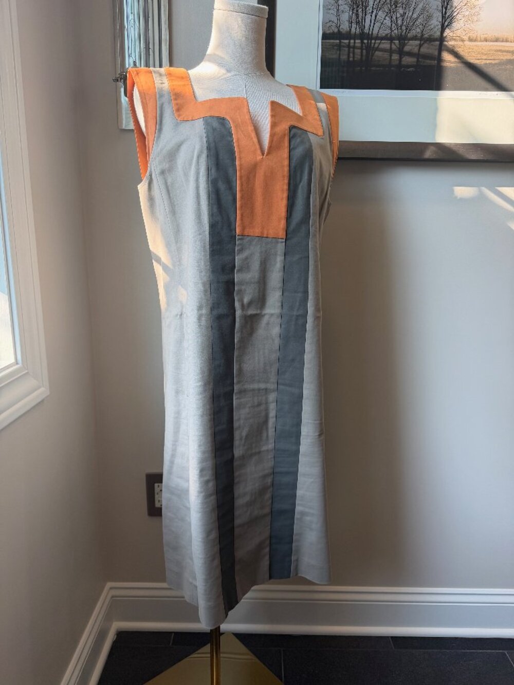 Lafayette 148 Colorblock Shift Dress Size 8